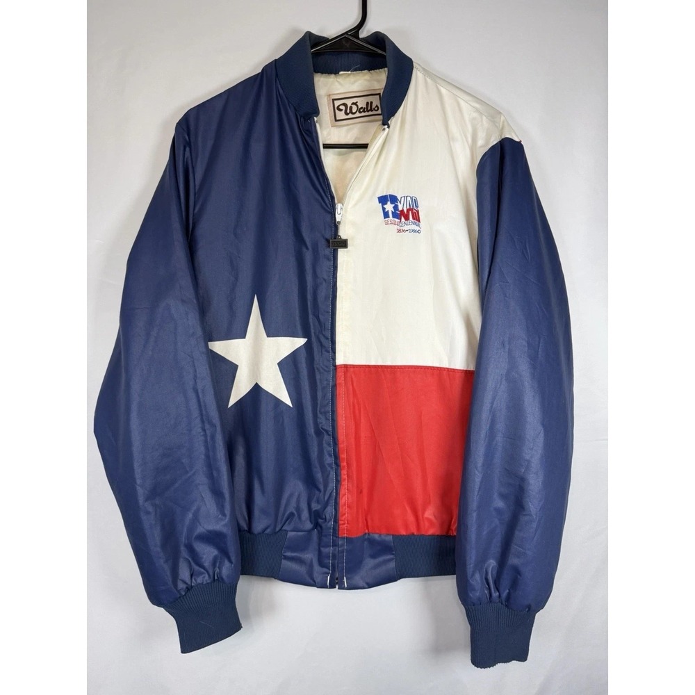 Vintage Texas Memorabilia Bomber Jacket, Men’s Walls Jacket, Texas Flag